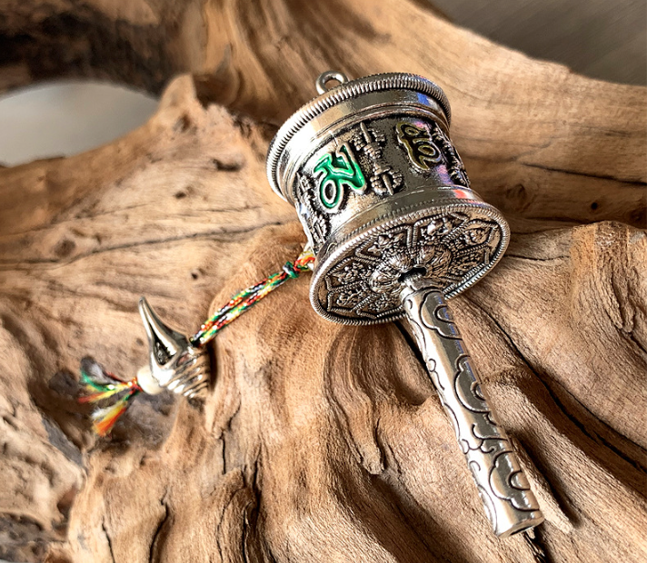 Om Mani Prayer Wheel Pendant